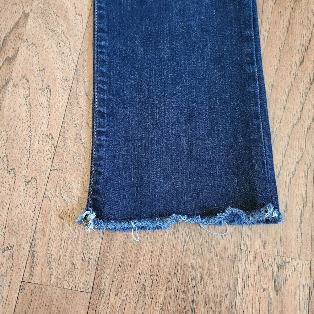 ANA A New Approach Women Size 10 Straight Leg Jeans Dark Wash Frayed Raw Hem 371 - Picture 5 of 6